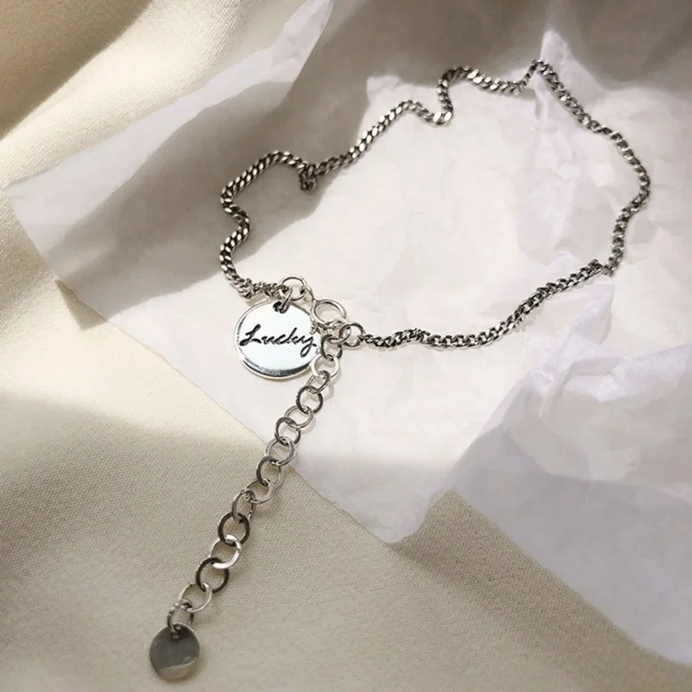 #NEW 925 Sterling Silver Lucky Coin Link Chain Anklet Ankle Bracelet